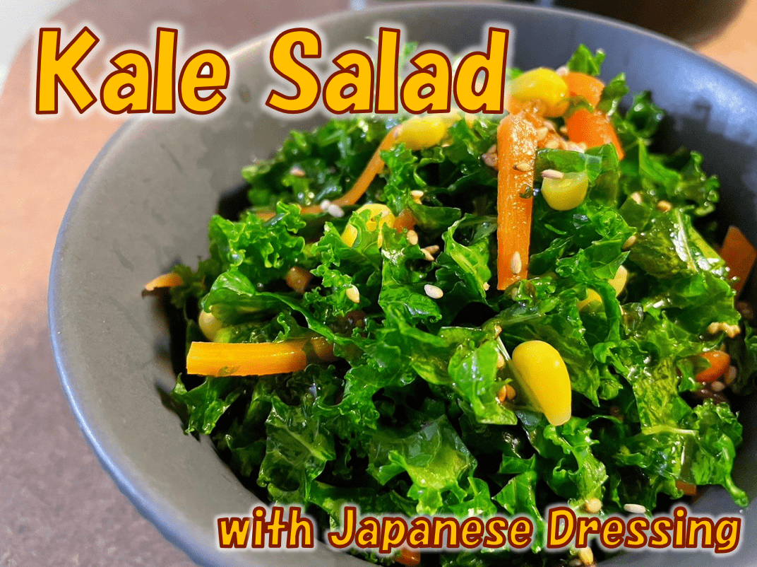 kale salad with japanese dressing