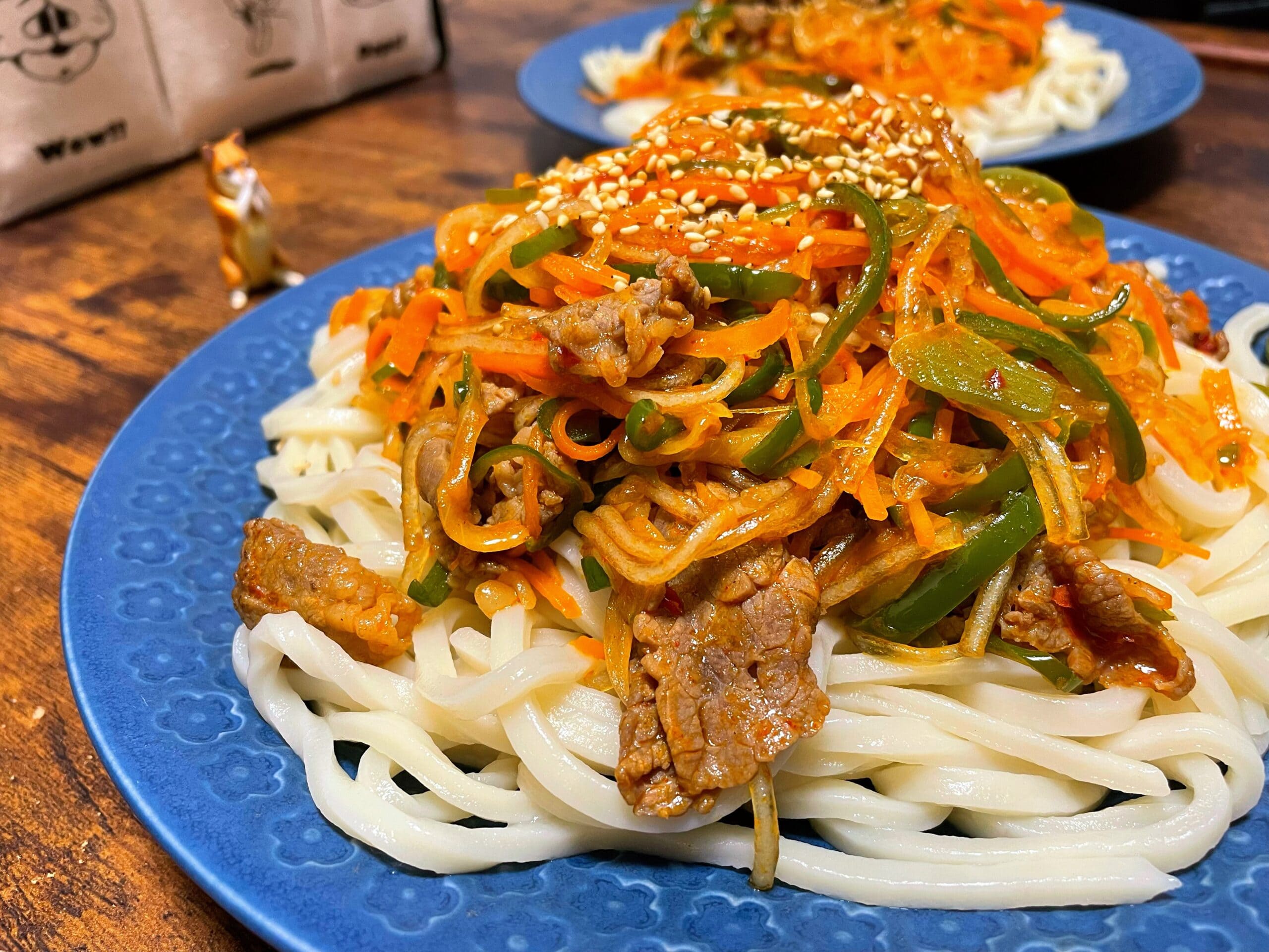 ピリ辛チャプチェのぶっかけうどん