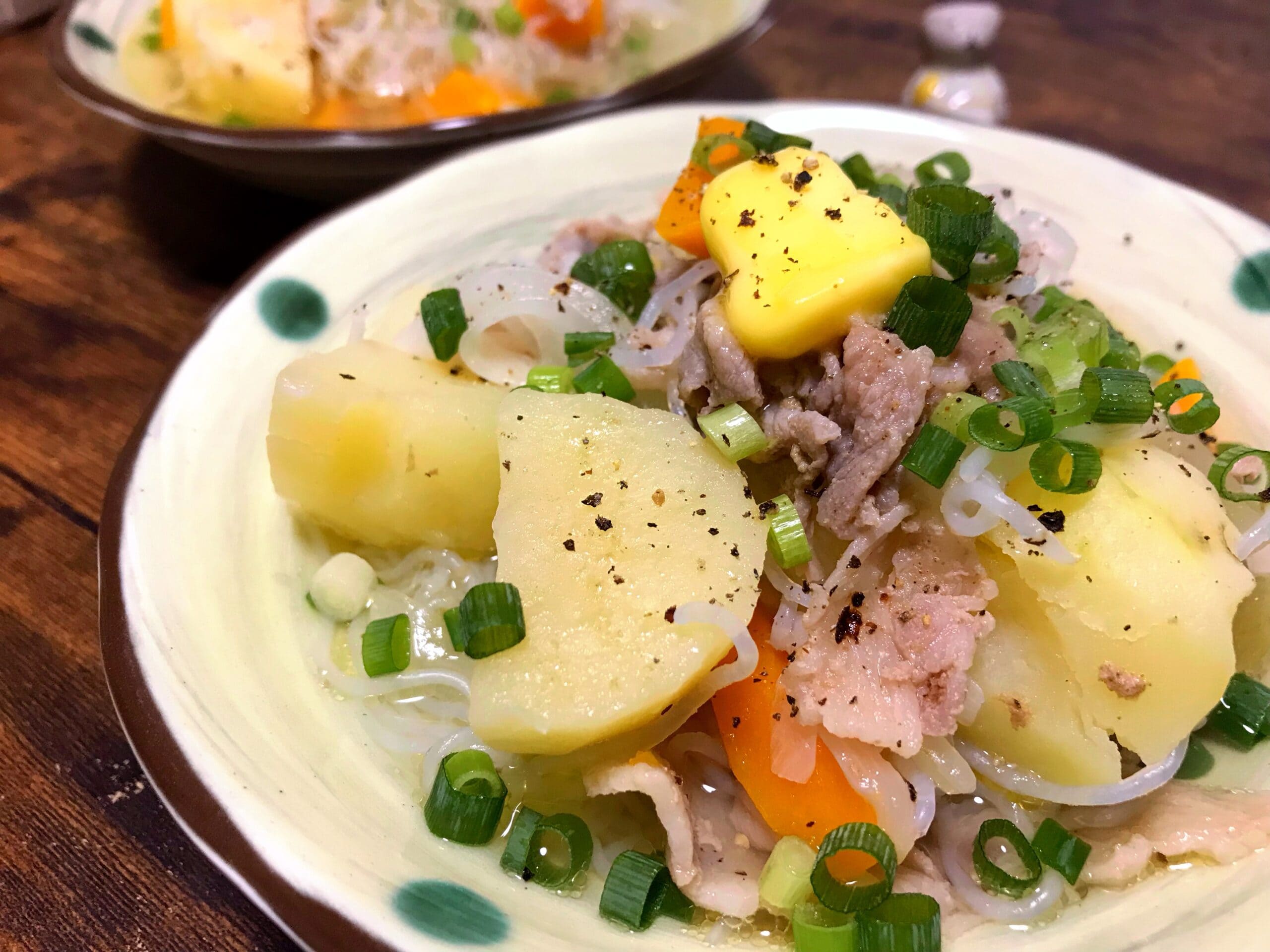 圧力鍋で簡単に作れた塩バター肉じゃが