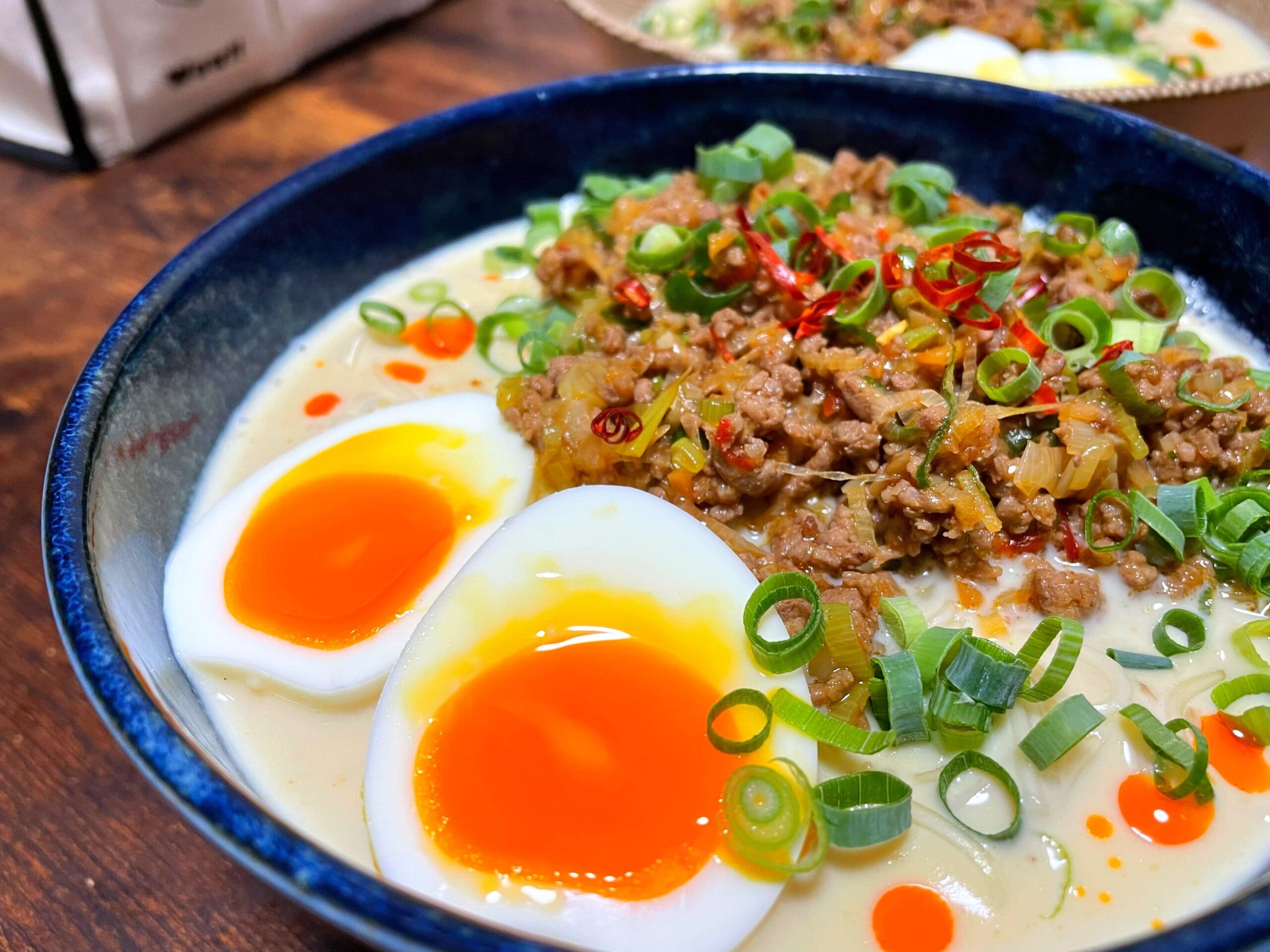 ピリ辛挽き肉たっぷり豆乳ごま素麺