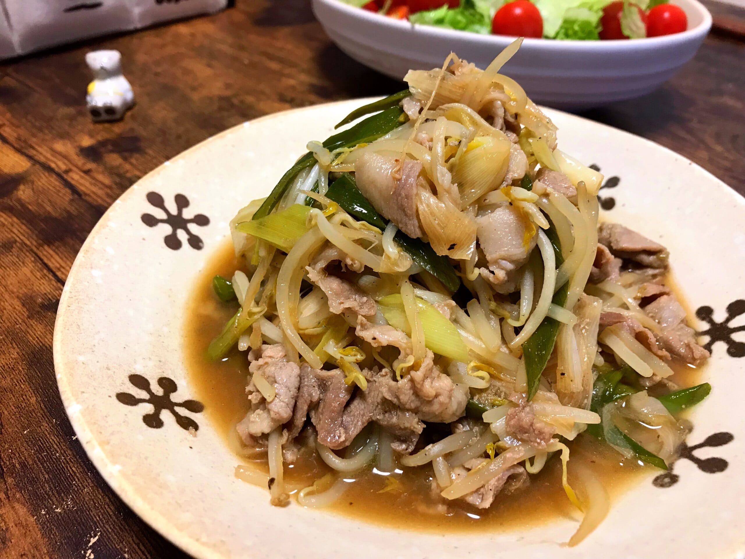 ねぎと豚肉、もやしを使ったねぎ豚ポン酢の簡単レシピ写真