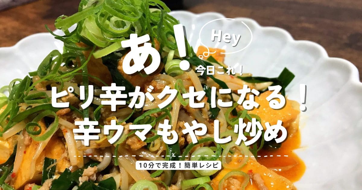 ピリ辛がクセになる、10分で完成の簡単もやし炒め。