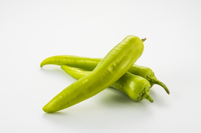 甘長唐辛子の見た目。ほとんど辛くなく、やさしい甘みが特徴の野菜