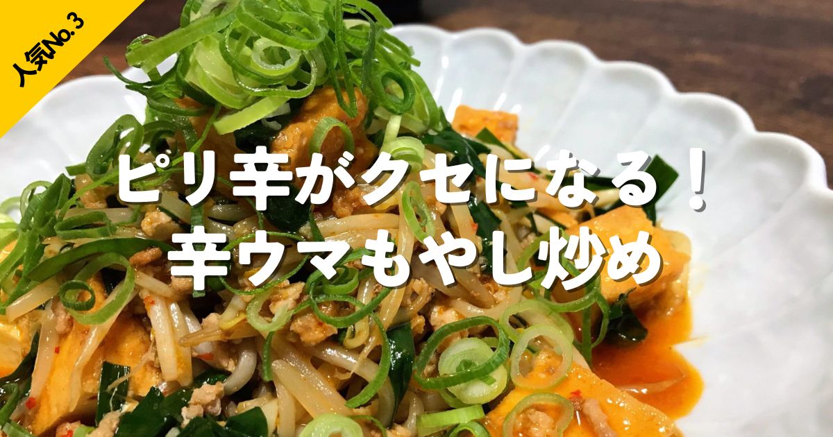 ピリ辛味のもやし炒めレシピ