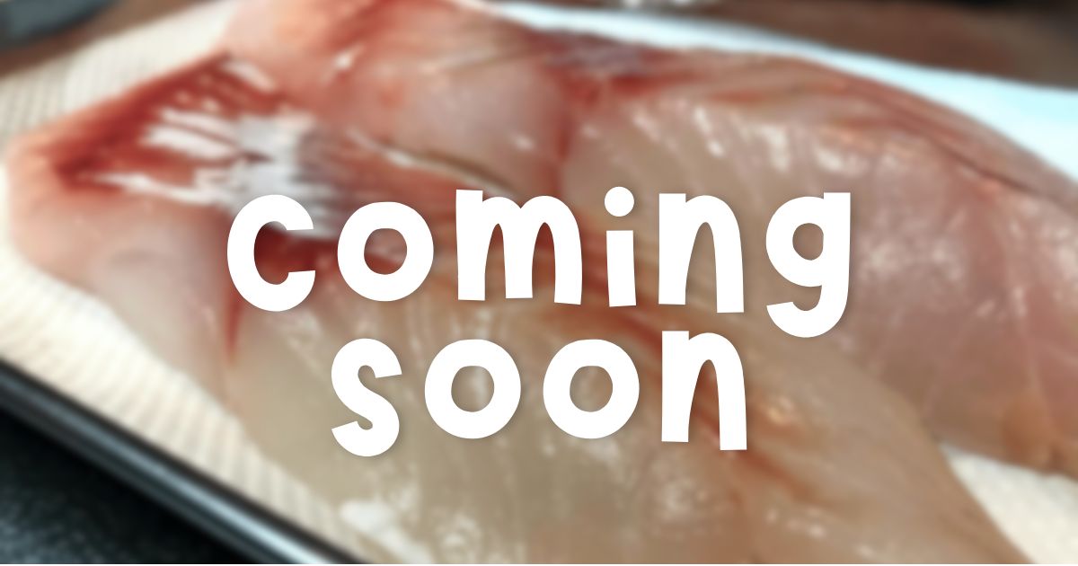 生のタラの切り身を背景に「coming soon」と表示された、タラの臭み取り記事の予告画像