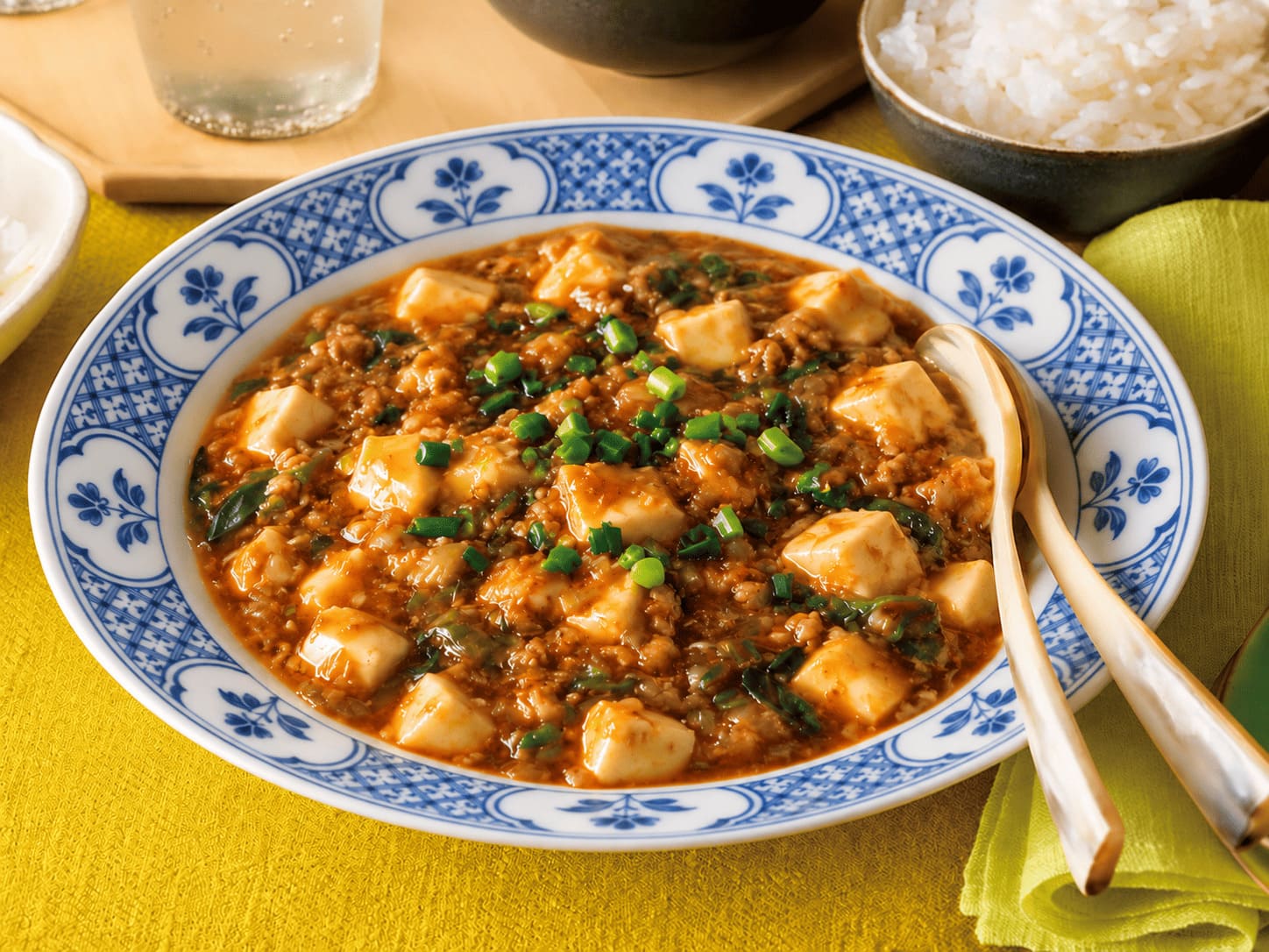 マボちゃんと角切りの鶏むね肉で作った簡単鶏マーボー